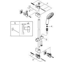 Sprchový set GROHE 110 x 110 mm chrom 26958001