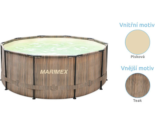 Bazén Marimex s motivem teakového dřeva a pískovým vnitřkem