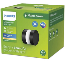 Balení venkovního nástěnného LED svítidla Philips Laven v černé barvě