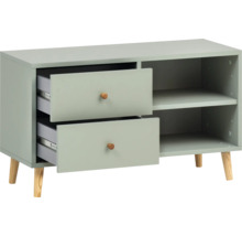 Komoda se dvěma zásuvkami a dvěma policemi