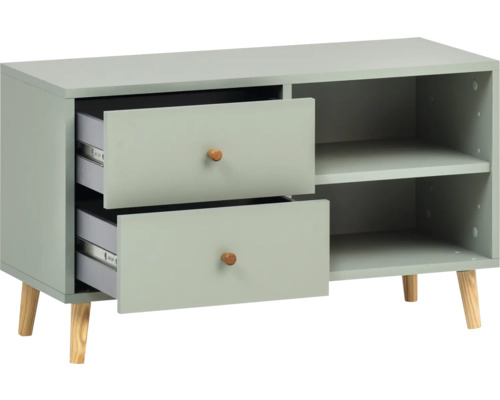 Komoda se dvěma zásuvkami a dvěma policemi