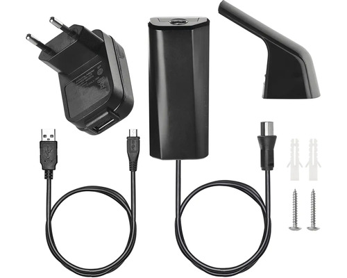 Nabíječka, nabíjecí kabel, držák a upevňovací materiál pro elektronická zařízení