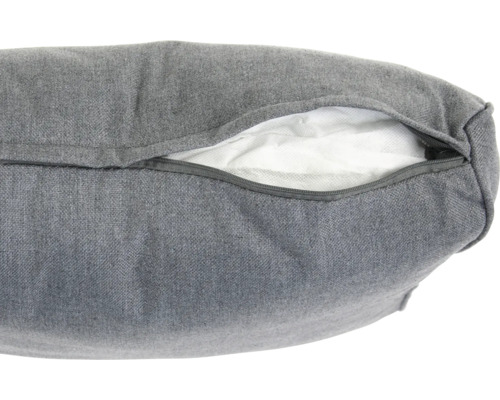 Šedá psí postel se zipem