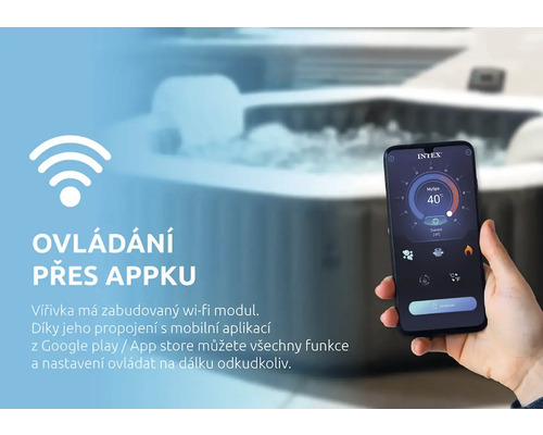 Ovládání vířivky Intex pomocí aplikace v chytrém telefonu