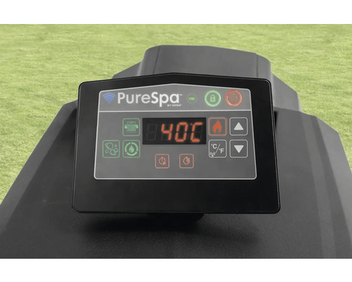 Ovládací panel PureSpa s ukazatelem teploty 40 stupňů