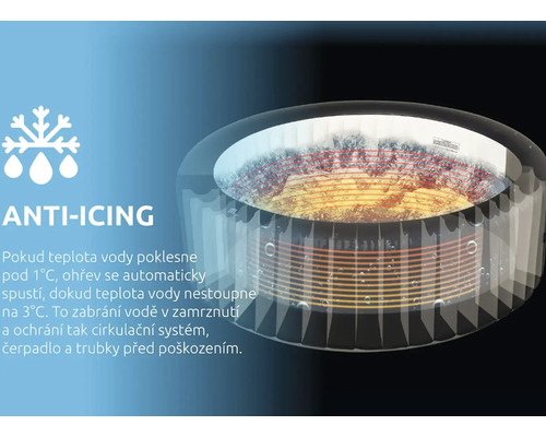 Systém proti zamrzání pro vířivku k zamezení poškození mrazem