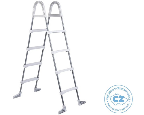 Bazénový žebřík se čtyřmi schůdky a pečetí Vyrobeno v České republice