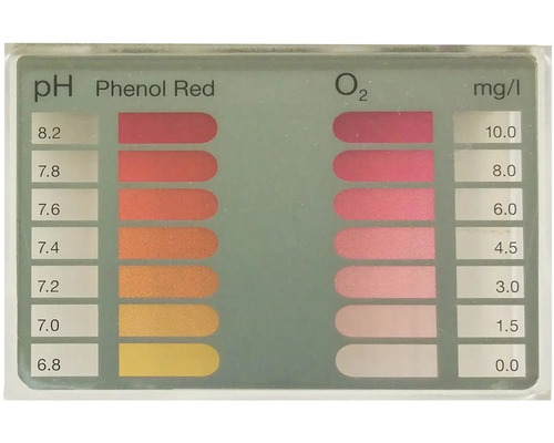 Barevná škála pro stanovení hodnoty pH a obsahu kyslíku