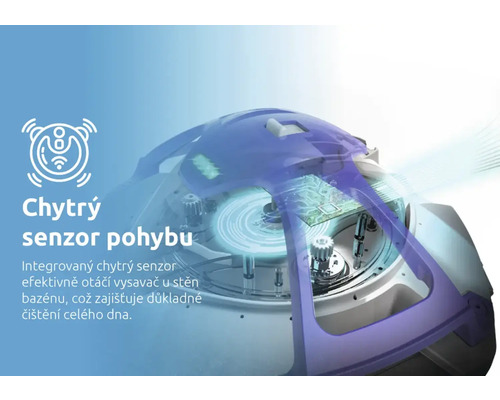 Pohybový senzor pro robotický čistič bazénů