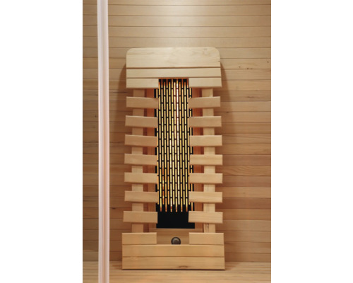 Infračervený zářič s dřevěným obložením pro saunu