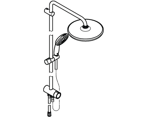 Sprchový systém s hlavovou a ruční sprchou