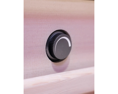 Otočný knoflík pro ovládání v sauně