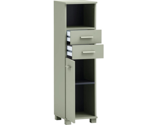 Koupelnová skříňka se dvěma zásuvkami, otevřenou přihrádkou a dvířky