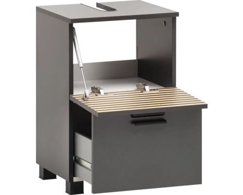 Skříňka pod umyvadlo se zásuvkou a otevřeným výklopem