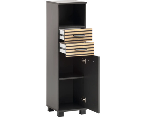 Koupelnová skříňka se dvěma zásuvkami a otevřenou přihrádkou