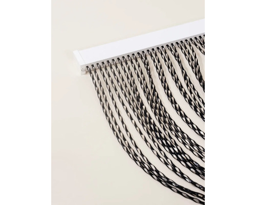 Dekorativní provázkový závěs se spirálovitými vlákny a závěsnou lištou