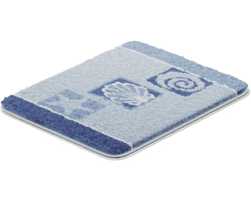 Obdélníková koupelnová předložka s mušlí a spirálovým vzorem