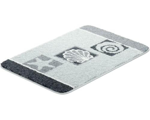 Obdélníková koupelnová předložka s motivy mořské hvězdy, mušle a spirály