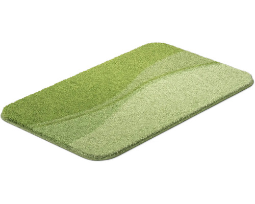 Zelený koupelnový koberec s pruhovaným vzorem