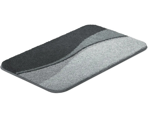 Šedá koupelnová předložka s vlnovým vzorem