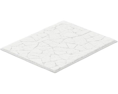 Bílá koupelnová předložka s kamenným designem