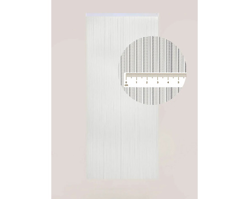 Dekorační šály jako závěsy z vláken s uvedením centimetrů