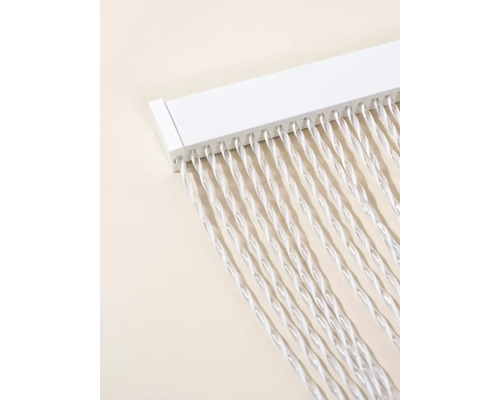 Dekorativní provázkový závěs s bílou závěsnou lištou