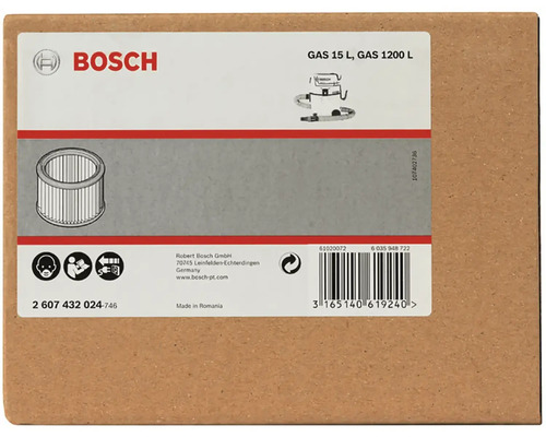 Filtr Bosch pro vysavače GAS 15 L a GAS 1200 L v kartonovém obalu