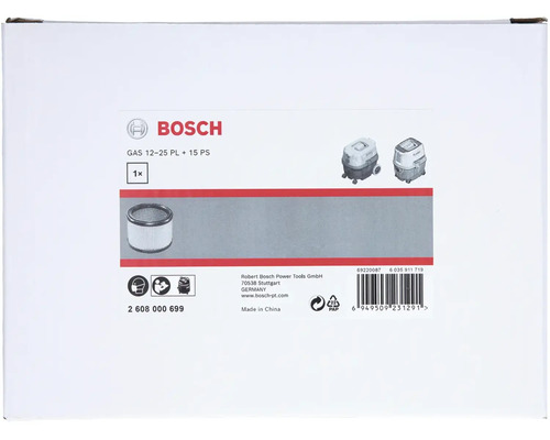 Filtr Bosch pro vysavače GAS 12-25 PL a 15 PS, jednotlivé balení