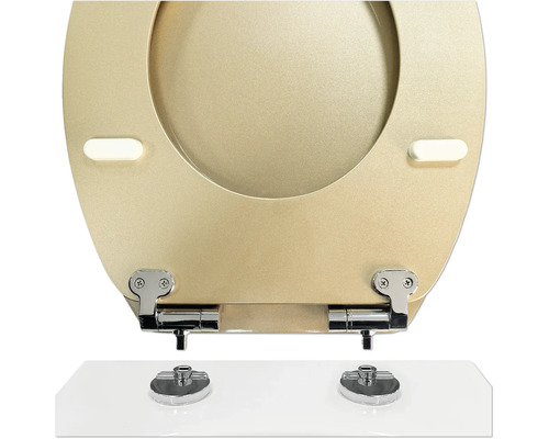 Dřevěné záchodové prkénko s chromovaným kováním