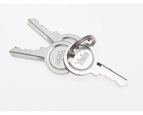 Dva klíče Yale na kroužku na klíče