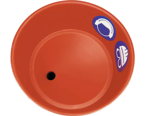 Oční sprcha se symbolem ochrany očí a symbolem ochrany sluchu