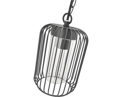 Závěsné svítidlo s válcovým stínidlem a klecí