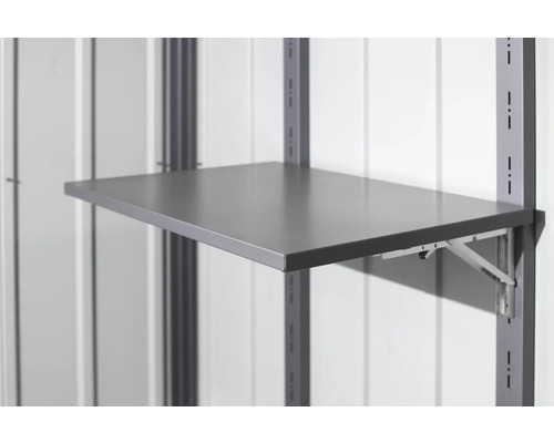 Kovová police s regálovým systémem