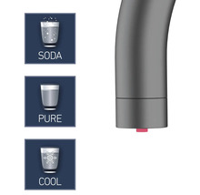 Dřezová baterie páková KEO SØDA gun metal bez boxu a filtru