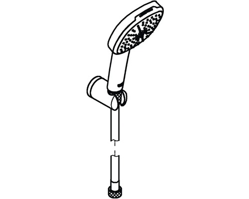 Ruční sprcha s hadicí pro sprchu nebo vanu