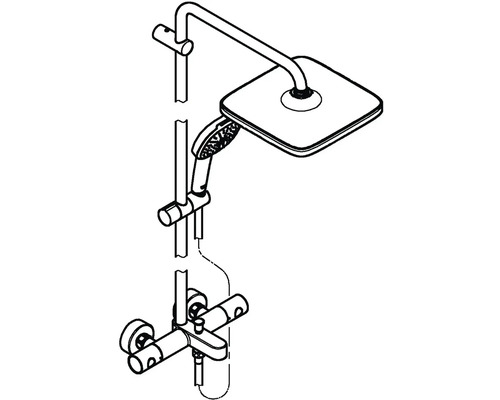 Sprchová baterie s hlavovou a ruční sprchou