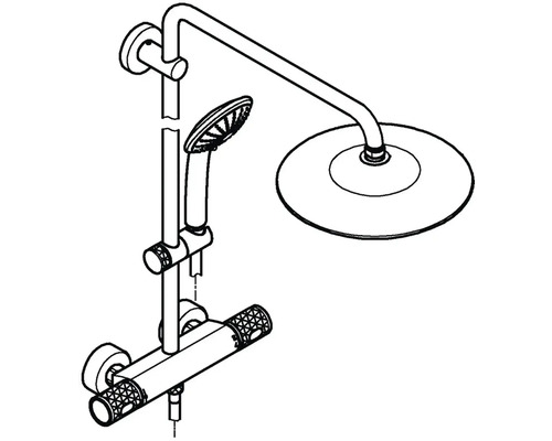 Sprchová souprava s horní a ruční sprchou