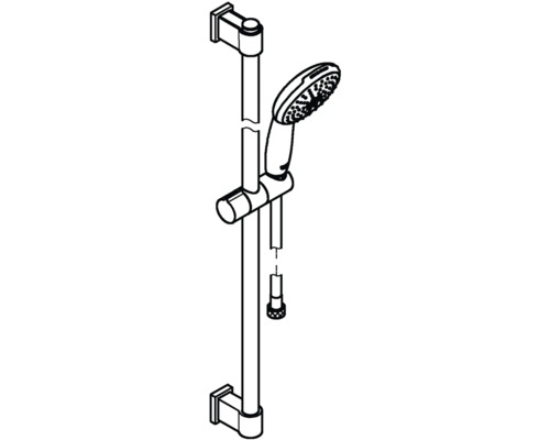 Sprchová tyč s ruční sprchou