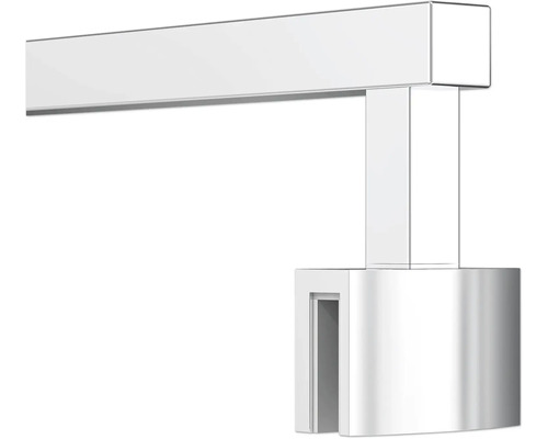 Detailní pohled na sprchovou tyč s držákem