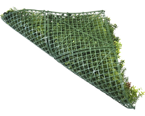 Umělá travní rohož s rostlinným vzorem a plastovou mřížkou