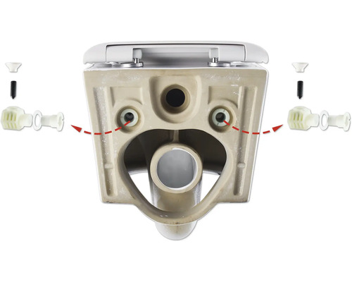 Upevňovací materiál pro toaletu