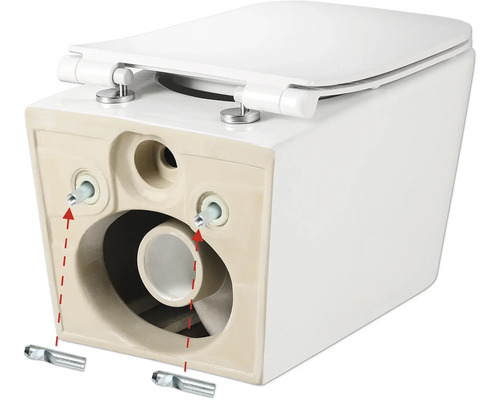 Závěsné WC s upevňovacím materiálem pro instalaci