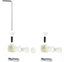 Instalační sada pro sanitární výrobky se šrouby a imbusovým klíčem