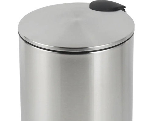 Stříbrný odpadkový koš z nerezové oceli s víkem a pedálem