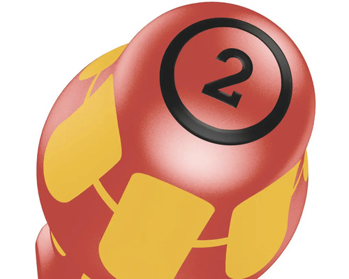 Kuželková koule s číslem 2 pro kuželkové dráhy