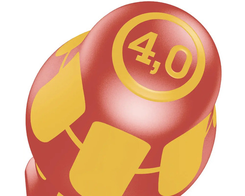 Detailní záběr víka připojovací svorky s nápisem 4,0