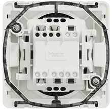 Detailní pohled na vypínač se svorkami a logem Schneider Electric