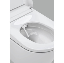 Bílá sprchovací toaleta s vodním paprskem pro intimní hygienu