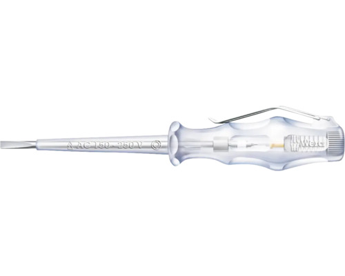 Zkoušečka napětí pro střídavé napětí 150 až 250 V s plochým šroubovákem